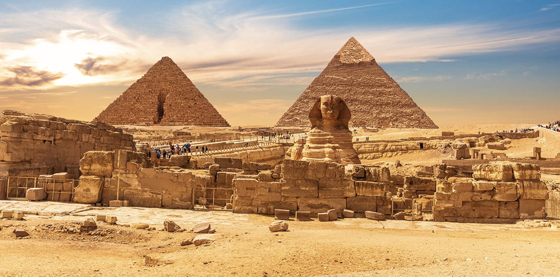 The Pyramids and Sphinx in Giza, Egypt